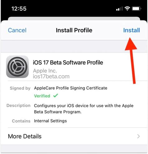 download ios 17 beta profile